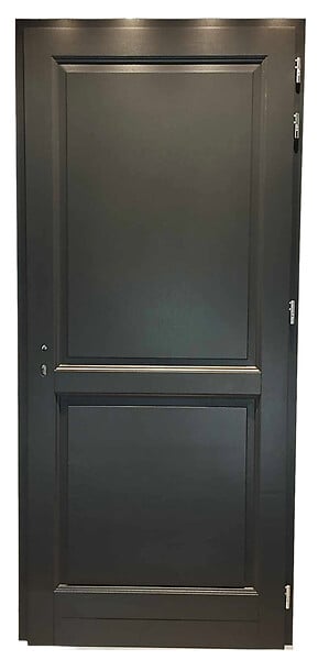 GD MENUISERIES - Porte d'entrée Bois Pleine Elina, H215 x L90 cm Côte Tableau p.Gauche - large