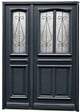 GD MENUISERIES - Porte d'entrée Bois Tiercée Mathilde Gris Anthr, H215xL140 cm Côte Tableau p.Droit - vignette