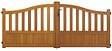 GD MENUISERIES - Portail En Bois Ajouree L3,50m x H1,10/1,30 (sans quincaillerie) - vignette