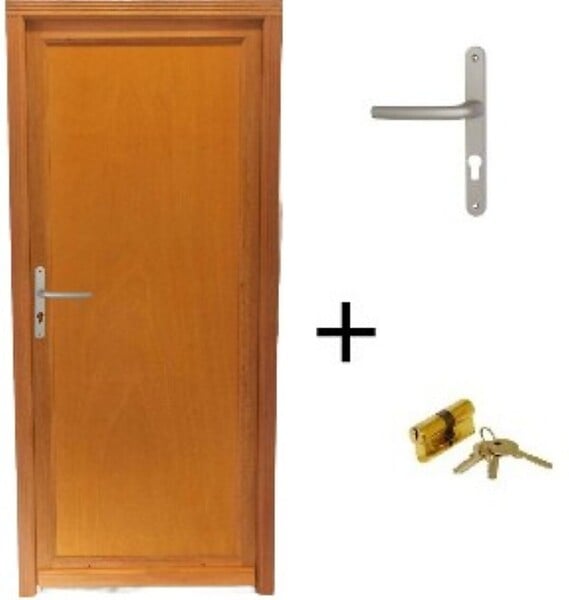 GD MENUISERIES - Porte De Service Bois pleine Armagos, H200 x L80 Côte Tableau, p.Droit (Poignée, Barillet ref 01245F924) - large