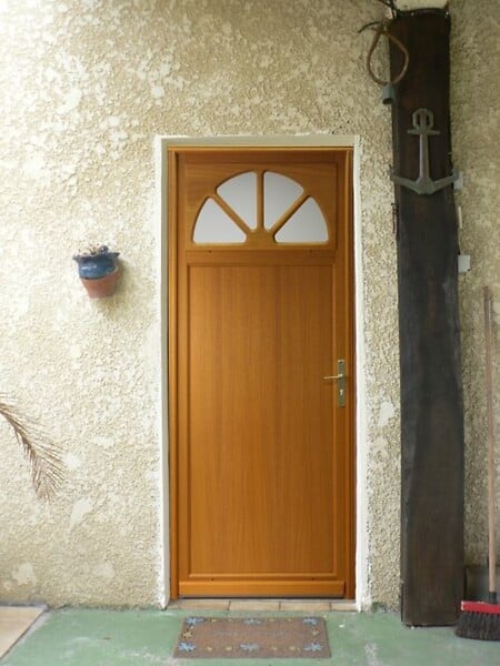 GD MENUISERIES - Porte De Service Bois Vitrée Pixos, H215 x L90 cm Côte Tableau p.Gauche - large
