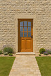 GD MENUISERIES - Porte d'entrée Bois Vitrée Alena, H215 x L90 cm Côte Tableau p.Gauche (Poignée, Barillet ref 010723NO) - vignette
