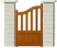 GD MENUISERIES - Portillon En Bois Ajouree L1m x H1,10/1,30 m - vignette