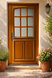 GD MENUISERIES - Porte d'entrée Bois Vitrée Marine, H200 x L90 cm Côte Tableau p.Droit - vignette