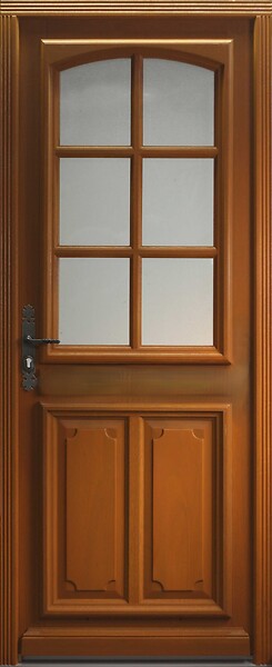 GD MENUISERIES - Porte d'entrée Bois Vitrée Marine, H200 x L80 cm Côte Tableau p.Droit - large