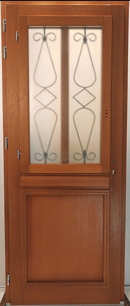 GD MENUISERIES - Porte d'entrée Bois Vitrée Baya, H215 x L90 cm Côte Tableau p.Droit - large