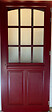 GD MENUISERIES - Porte d'entrée Bois Vitrée Alize Rouge pourpre H215 x L90 cm Côte Tableau p.Gauche (Poignée, Barillet ref N158RPL -IN158RCI) - vignette
