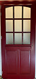 GD MENUISERIES - Porte d'entrée Bois Vitrée Alize Rouge pourpre, H215 x L90 cm Côte Tableau p.Droit (Poignée, Barillet ref 010723NO) - vignette