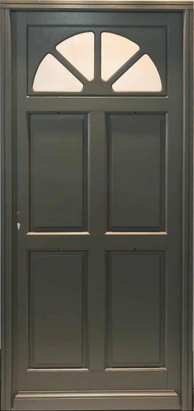 GD MENUISERIES - Porte d'entrée Bois Vitrée Fiacre Gris Quartz, H215 x L90 cm Côte Tableau, p.Droit - large