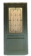 GD MENUISERIES - Porte d'entrée Bois Vitrée Canelle Vert Gris Olive, H215 x L90 cm Côte Tableau, p,Droit - vignette