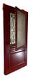 GD MENUISERIES - Porte d'entrée Bois Vitrée Canada Rouge pourpre, H215 x L90 cm Côte Tableau p.Gauche - vignette