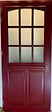 GD MENUISERIES - Porte d'entrée Bois Vitrée Alize Rouge pourpre H215 x L90 cm Côte Tableau p.Droit (Poignée, Barillet ref N158RPL -IN158RCI) - vignette