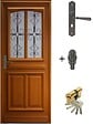 GD MENUISERIES - Porte d'entrée Bois Vitrée Manon, H200 x L90 cm Côte Tableau p.Droit (Poignée, Barillet ref 010403RFP) - vignette
