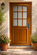 GD MENUISERIES - Porte d'entrée Bois Vitrée Marine, H200 x L90 cm Côte Tableau, p.Gauche (Poignée, Barillet ref 010403RFP) - vignette