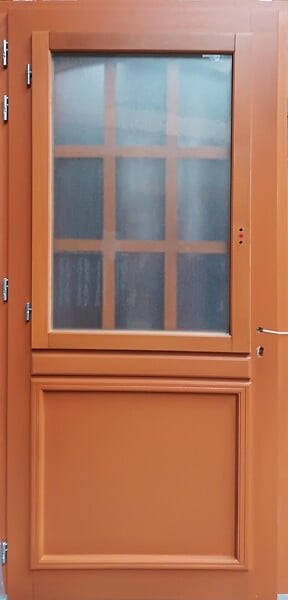 GD MENUISERIES - Porte d'entrée Bois Vitrée Marine, H215 x L90 cm Côte Tableau p.Droit - large