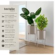 TECTAKE - Support de plantes MINE en acier revêtu par poudre taupe - vignette