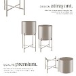 TECTAKE - Support de plantes MINE en acier revêtu par poudre taupe - vignette