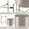 TECTAKE - Support de plantes MINE en acier revêtu par poudre taupe - vignette