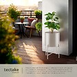 TECTAKE - Support de plantes MINE en acier revêtu par poudre taupe - vignette