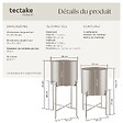 TECTAKE - Support de plantes MINE en acier revêtu par poudre taupe - vignette