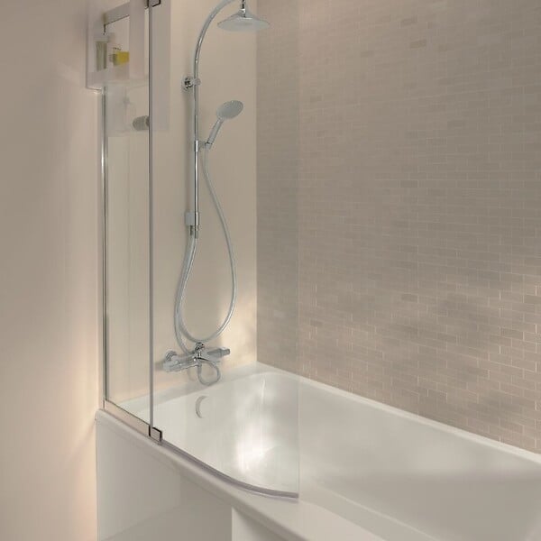 JACOB DELAFON - Tablier frontal baignoire rectangulaire + pare bain, blanc brillant Installation en niche - large