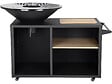 HABITAT ET JARDIN - Barbecue plancha brasero à charbon et bois "Maréchal" - Ø 81 cm - Noir - vignette