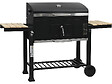 HABITAT ET JARDIN - Barbecue charbon avec tablettes latérales et grilles réglables "Marquis" - Noir - vignette