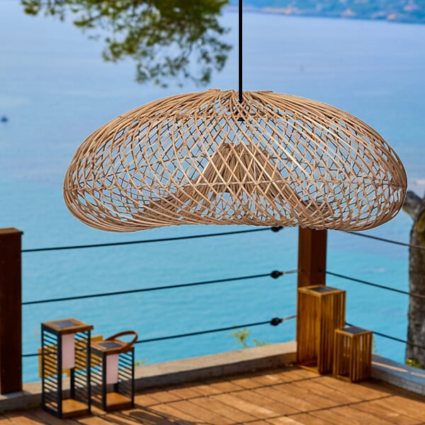 LUMISKY - Abat jour naturel seul SEVIA H35cm - large