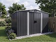 HABITAT ET JARDIN - Abri de jardin métal avec porte coulissante "Boston" - 6,54 m² - Gris - vignette