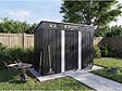 HABITAT ET JARDIN - Abri de jardin métal monopente "Denver" - 3,32 m² - Gris - vignette