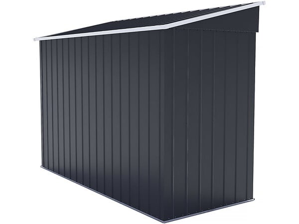 HABITAT ET JARDIN - Abri de jardin métal monopente "Denver" - 3,32 m² - Gris - large