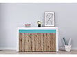 HABITAT ET JARDIN - Buffet LED "Bogota" - 155 x 40 x 92 cm - Chêne / Blanc laqué - vignette