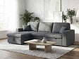 HABITAT ET JARDIN - Canapé d'angle convertible/réversible style bubble "Alain" - 3 places - Gris - vignette