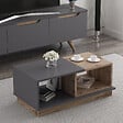 HABITAT ET JARDIN - Table basse en bois "Consept" - 90 x 45 x 36 cm - Gris anthracite - vignette
