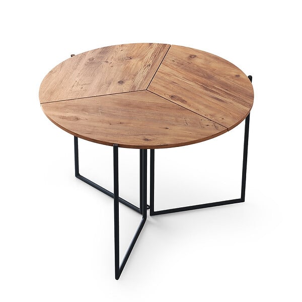 HABITAT ET JARDIN - Table à manger en bois "Yaprak" - 100 x 100 x 72 cm - Pin atlantique - large