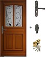 GD MENUISERIES - Porte d'entrée Bois Vitrée Mathis, H200 x L90 cm Côte Tableau p.Droit (Poignée, Barillet ref 010403RFP) - vignette
