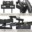 TECTAKE - Support mural TV 26"- 75" orientable et inclinable, VESA max.: 400x400, max. 100kg noir - vignette