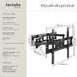 TECTAKE - Support mural TV 26"- 75" orientable et inclinable, VESA max.: 400x400, max. 100kg noir - vignette
