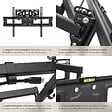TECTAKE - Support mural TV 32"- 100" orientable et inclinable noir - vignette