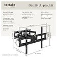 TECTAKE - Support mural TV 32"- 100" orientable et inclinable noir - vignette