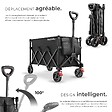 TECTAKE - Chariot pliable ROLLRIDER avec poignée télescopique et roues profilées noir - vignette