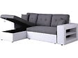 HABITAT ET JARDIN - Canapé d'angle convertible/réversible "Axel" - 3 places - Blanc/Gris - vignette
