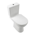 VILLEROY ET BOCH - Combi Pack O.NOVO PLUS - Sortie horizontale - Blanc- Avec abattant Soft Close blanc - vignette