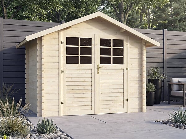 HABITAT ET JARDIN - Abri de jardin en bois "Beaufort" - 6.94 m² -  287 x 241 cm - 28 mm - large