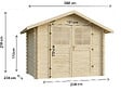 HABITAT ET JARDIN - Abri de jardin en bois "Beaufort" - 6.94 m² -  287 x 241 cm - 28 mm - vignette