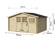 HABITAT ET JARDIN - Abri de jardin en bois "Clairval" - 416 x 301 x 218 cm - 12.53 m² - 28 mm - vignette