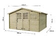 HABITAT ET JARDIN - Abri de jardin en bois traité autoclave "Belmont" - 12.53 m² - 34 mm - vignette