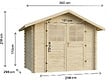 HABITAT ET JARDIN - Abri de jardin en bois "Beaufort" - 10.53 m² - 349 x 301 cm - 28 mm - vignette