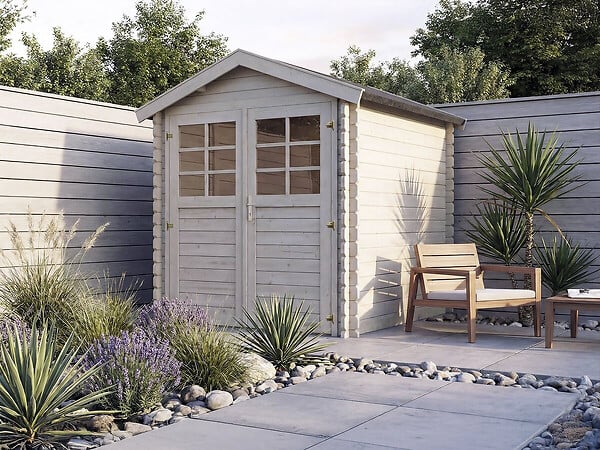 HABITAT ET JARDIN - Abri de jardin en bois "Beaumont" - 4.48 m² - 223 x 201 cm -  28 mm - large