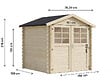 HABITAT ET JARDIN - Abri de jardin en bois "Beaumont" - 4.48 m² - 223 x 201 cm -  28 mm - vignette